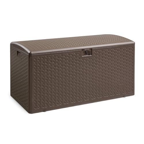 Amazon Basics - Arcón para exteriores de tapa con sistema de cierre