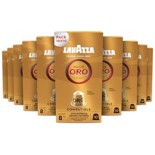 Lavazza Qualità Oro - 100 Cápsulas de café compatibles con las Nespresso 