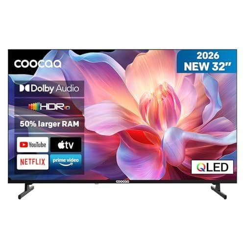 Coocaa - Smart TV QLED de 32 Pulgadas 