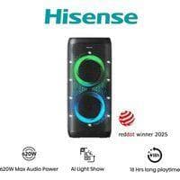 Altavoces Hisense Party Thunder inalámbricos 620W con bluetooth 5.4 y LED