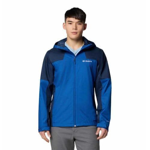 Columbia Men's Inner Limits 3 Jacket, Waterproof Rain Jacket, Mountain Blue/Collegiate Navy, M
