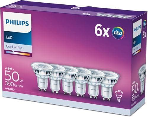 Philips - Pack de 6 bombillas LED cristal 