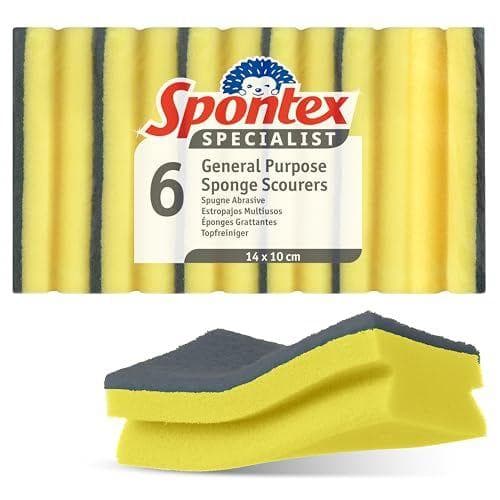 Spontex - Pack de 6 estropajos con esponja | XL