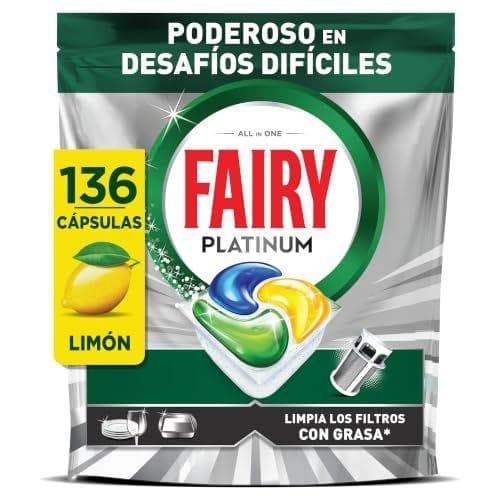 Fairy Platinum - 34 cápsulas de lavavajillas | Limón 