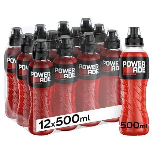 Powerade Blood Orange - Pack de 12 botellas de bebida isotónica sin guten
