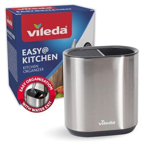 Vileda - Organizador de cocina de acero inoxidable 
