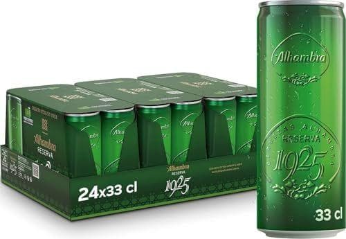 Alhambra Reserva 1925 - Pack 24 latas de cerveza extra de fermentación lenta