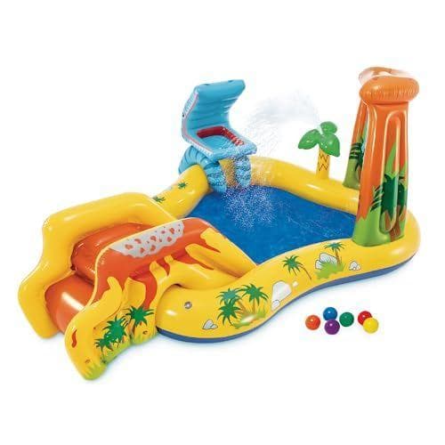INTEX - Centro de juegos hinchable en forma de dinosaurio