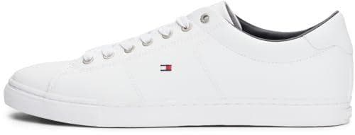 Tommy Hilfiger Sneaker con Suela Cupsole Hombre Essential Leather Calzado, Blanco (White), 42
