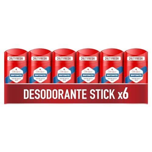 Old Spice Whitewater - Desodorante en barra para hombre(6x50ml) 