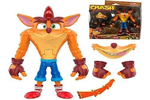 Bizak - Figura articulada Crash Bandicoot de 15 cm de altura con manos y bocas intercambiables