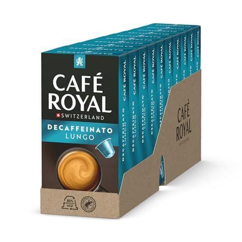 Café Royal Lungo Decaffeinato - 100 cápsulas para cafetera Nespresso 