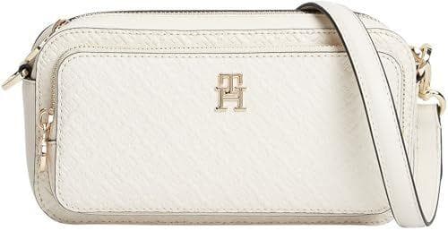 Tommy Hilfiger Bolso bandolera Mujer Daily Camera Bag con cierre de cremallera, Marfil (Soft Cream), Talla Única