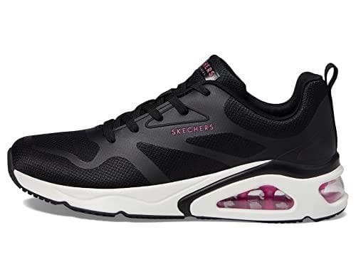 Skechers Tres-Air Revolution-Airy, Zapatillas Mujer, Malla termofusible Negra, 38.5 EU