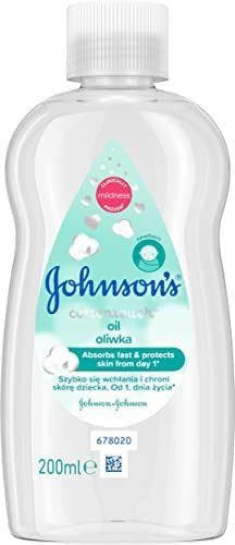 Johnson's Cotton Touch - Aceite de oliva diseñado para el cuidado de la piel de los bebés