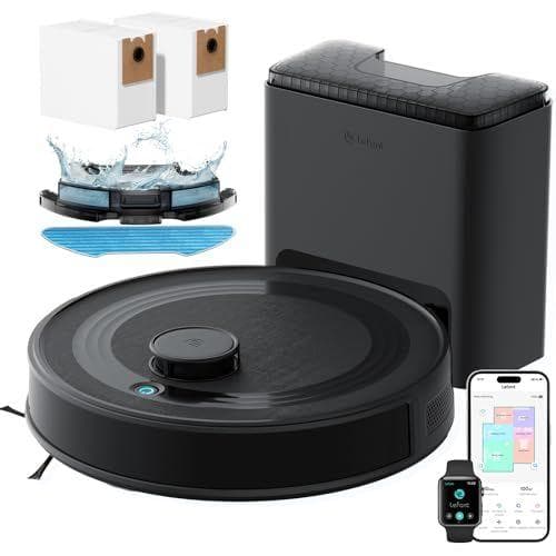 Lefant M2 Plus Robot Aspirador y Fregasuelos 6000Pa, 140min, autovaciado 75 días