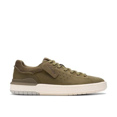 Clarks - Courtlite2 Run, Zapatillas de los Hombres, Olive Nubuck,