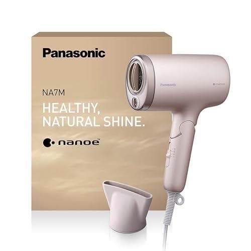 Panasonic EH-NA7M-P825 Nanoe Secador De Pelo para un Cabello Brillante, Diseño Plegable, Secado Rápido, Accesorio Concentrador, 1600 W, Rosa
