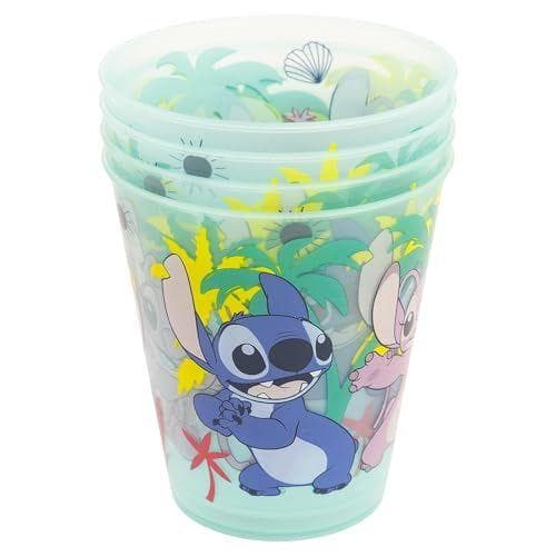 Stor - Set de 4 vasos infantiles de Stitch 