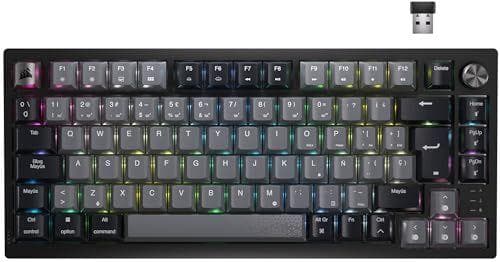 CORSAIR K65 PLUS - Teclado mecánico para juegos intercambiable en caliente  