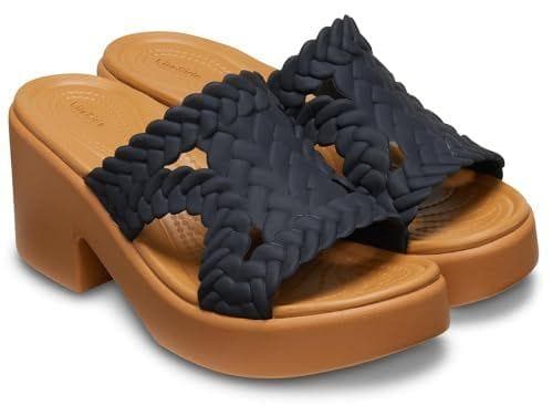 Crocs - Sandalias de tacón ancho para mujer