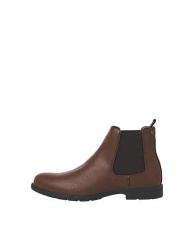 JACK & JONES Jfwfenchurch Pu Chelsea Boot Chelseaboots para hombre, coñac, 42 EU