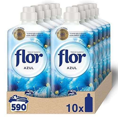 Flor - Pack de 10 botes de suavizante para la ropa concentrado