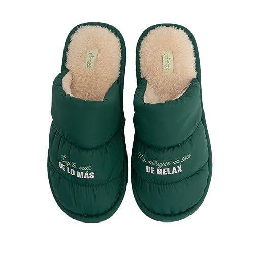 Mr. Wonderful - Zapatillas de estar por casa acolchadas y con suela antideslizante