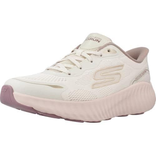 Skechers Mujer Go Run Now Regent Slip-In Entrenador, Natural Textile Trim, 38 EU