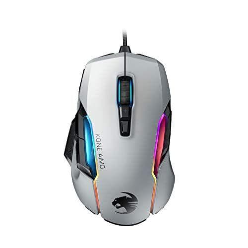 Ratón Gaming - Ratón óptico con cable blanco | Kone AIMO para PC