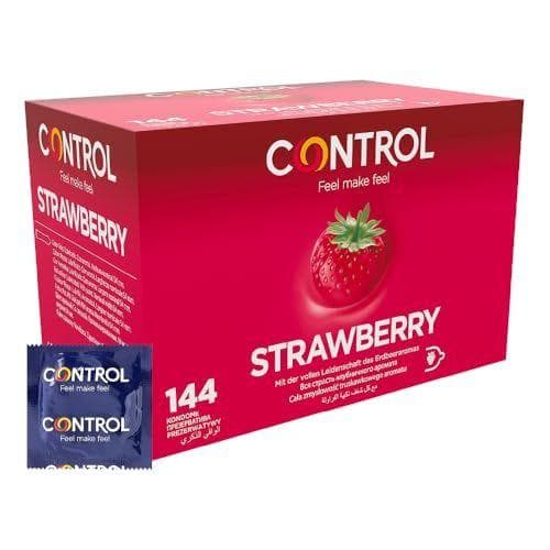 Control - Caja con 144 preservativos Strawberry 