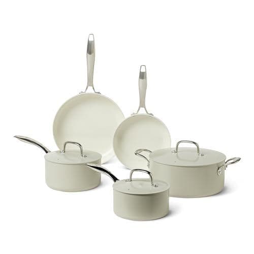 Amazon Basics - Batería de cocina antiadherente de cerámica 