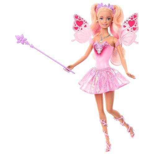 Barbie - Muñeca con varita de juguete y accesorios de moda 