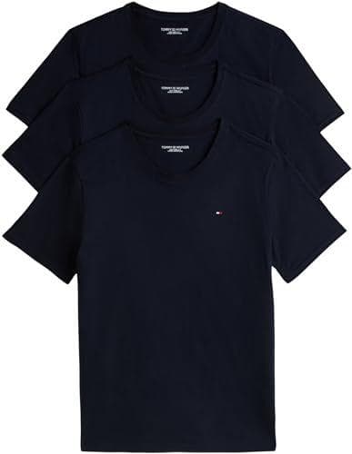 Tommy Hilfiger - Pack de 3 camisetas de manga de hombre | Slim Fit
