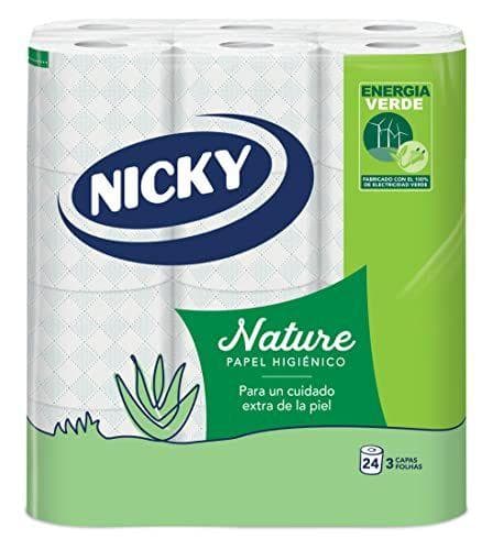 Nicky Nature - 24 rollos de papel higiénico de 3 capas
