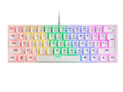 Mars Gaming - MK60 Blanco - Teclado Gaming mecánico FRGB  