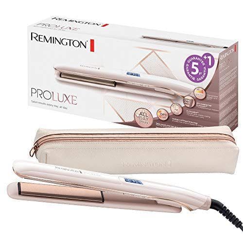 Remington - Plancha de pelo de cerámica con tecnología OPTIHeat
