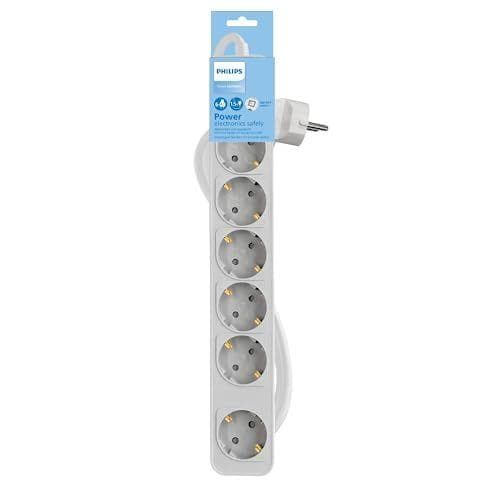 Regleta de 6 enchufes de la marca Philips 