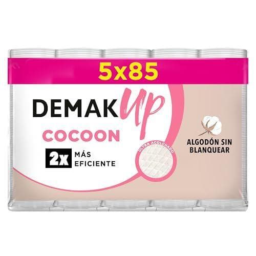Demak'up Cocoon - 5 paquetes con 85 discos desmaquillantes de algodón