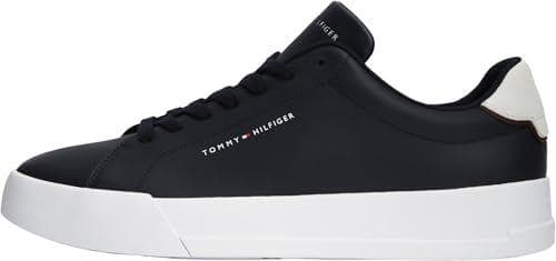 Tommy Hilfiger Court Sneaker Mujer Detail Essential de Piel, Azul (Desert Sky), 42