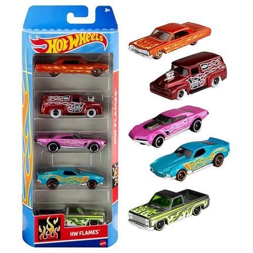 Hot Wheels - Paquete de 5 autos a escala 1:64