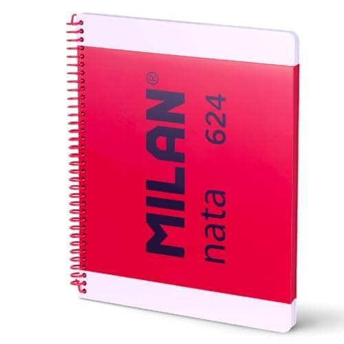 MILAN - Pack de 3 cuadernos A4 con espiral y tapa dura | Papel cuadriculado