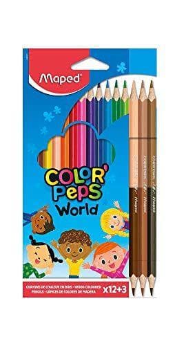 Maped - 12 pinturas + 3 lápices dúo 
