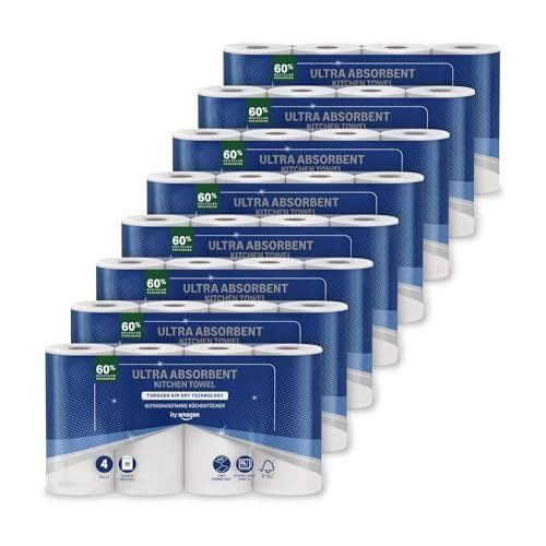 by Amazon - 32 rollos de cocina TAD ultra absorbente