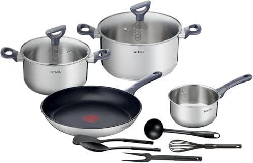 Tefal Daily Cook - Juego de 4 piezas + 5 accesorios de acero inox