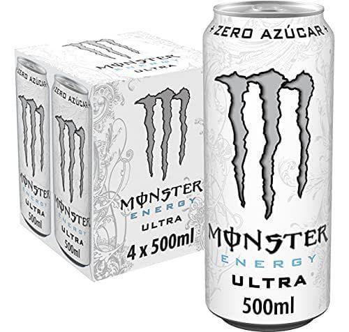 MONSTER ENERGY - Bebida energética sin azúcar - Pack 4 latas 500 ml