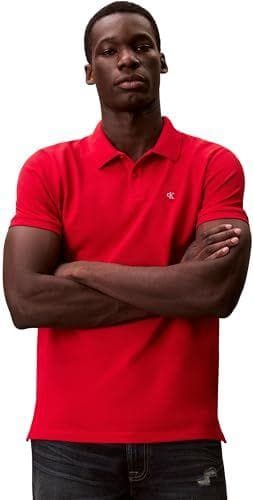 Calvin Klein - Polo SS Monogram de piqué para hombre