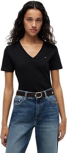 Tommy Hilfiger - Camiseta de manga corta slim para mujer