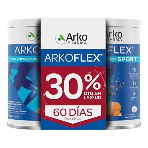 Arkopharma - Pack de 2 botes de polvo de colágeno hidrolizado | Sabor naranja