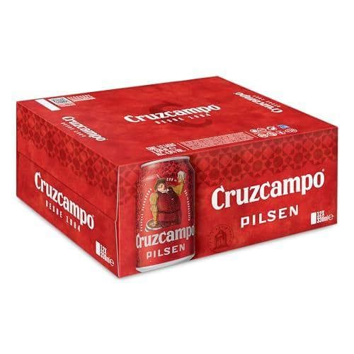 Cruzcampo - Pack de 12 latas de cerveza Lager